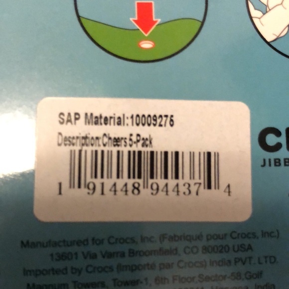 RaRe bottle opener JibBiTz 5 pack crocs 3D new CHEERS - Picture 5 of 8